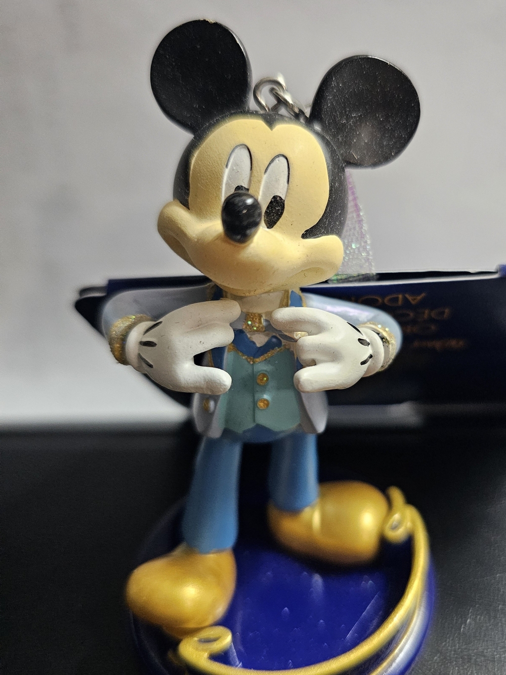 Disney Navy Blue and Gold 50th Anniversary Round Ornament